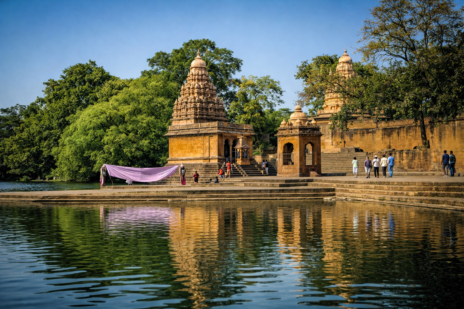 Wai Krishna River and temples
